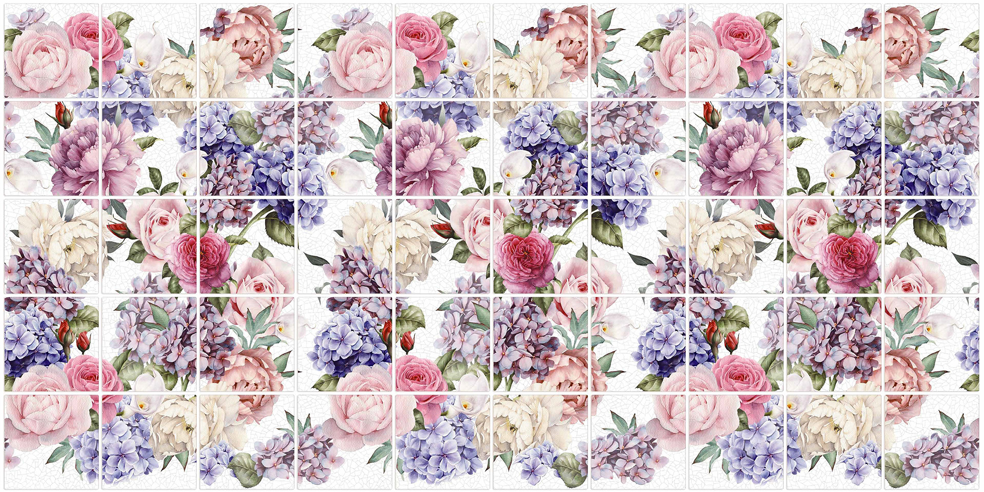 Панель ПВХ Плитка Гортензия 955*480 мм (10 шт.уп)