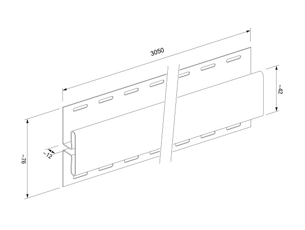 Соеденительная планка (Н-профиль) SV-18 кремовый 3,05 м VOX (5 шт.уп.)