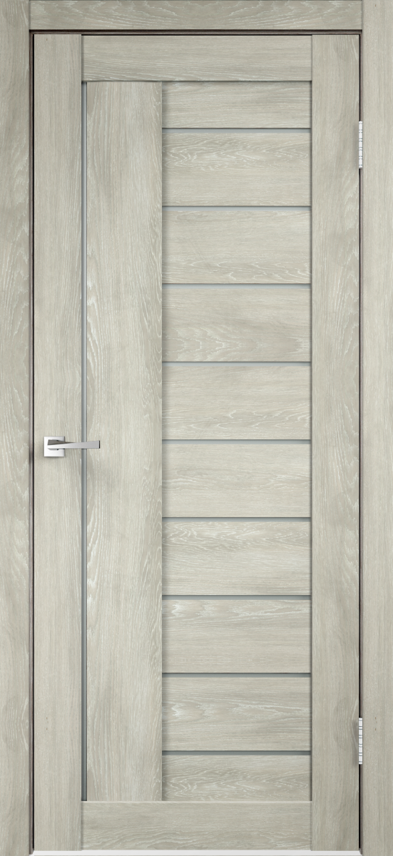 Дверь LINEA 3 со стеклом цвет Дуб шале седой (600*2000) VELLDORIS