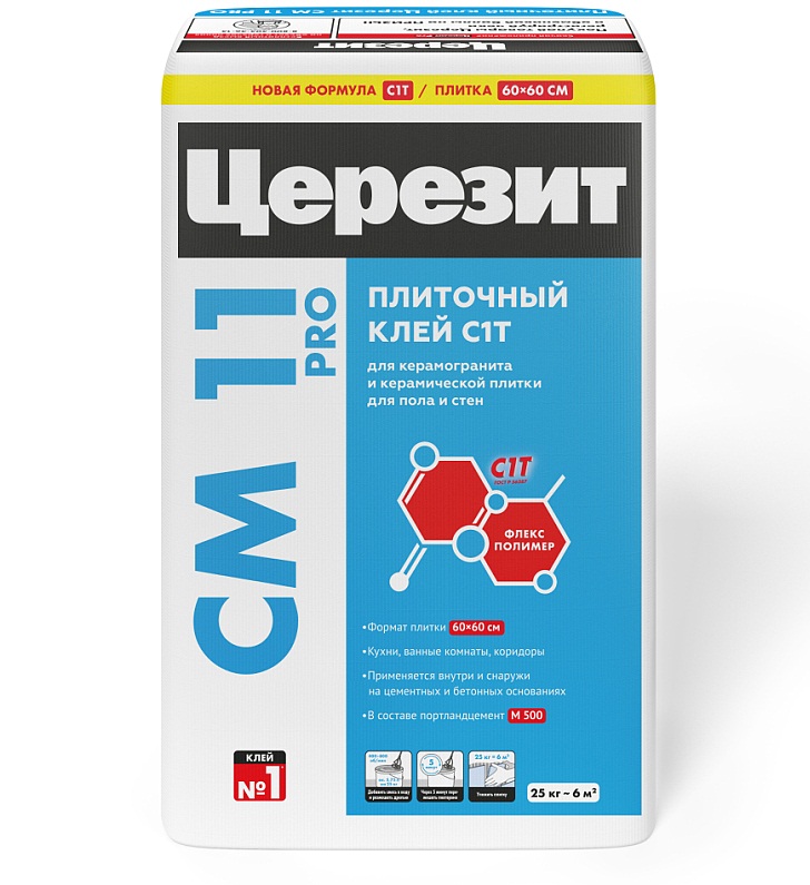 Клей плиточный CM-11PRO/25кг для внешних работ Церезит