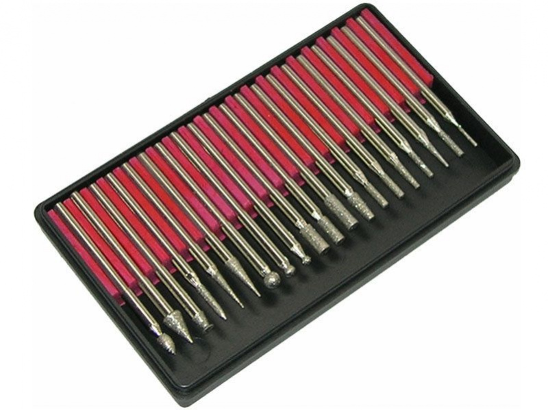 Шарошки-насадки алмазн. набор  20шт 36485