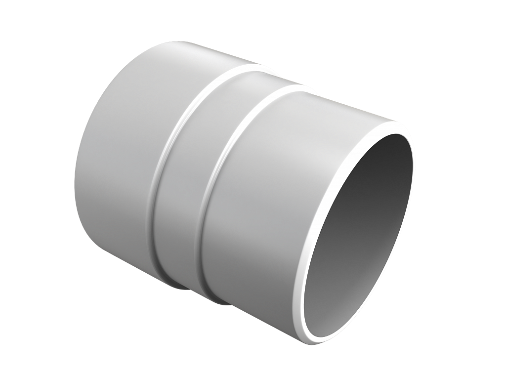Муфта трубы соединительная белая Д 124 мм Vinil- On