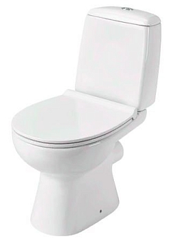 Унитаз-компакт САНТЕК  Цезарь с горизонтальным выпуском,стандарт-2 реж.,дюропласт,микролифт,тонкое.